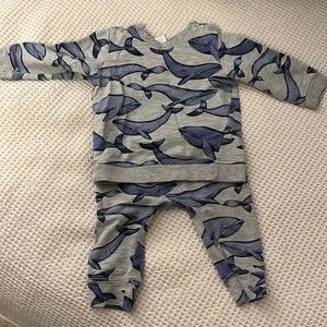 Baby boys H&M whale set 4-6 months